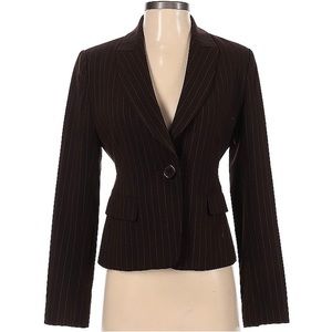 Brown pinstripe blazer